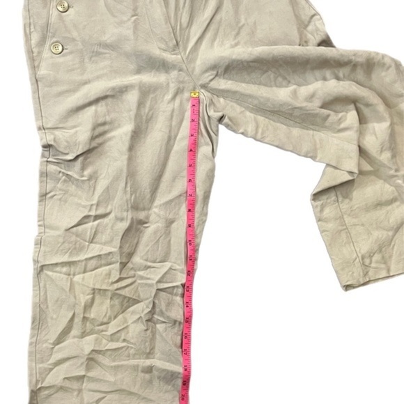 Emma & James Khaki Colored Linen‎ Blend Cropped Pants Size 8 - Picture 3 of 7